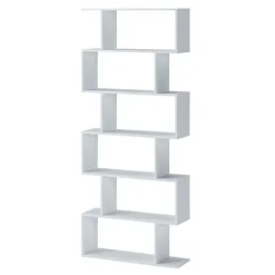 Libreria 80x191h cm ufficio moderna bianco opaco Carry