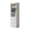 Libreria 60x180h cm 3 vani a giorno 3 cassetti moderna bianco Sterling
