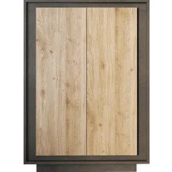 Madia alta 106x171h cm 2 ante antracite rovere chiaro Deluxe