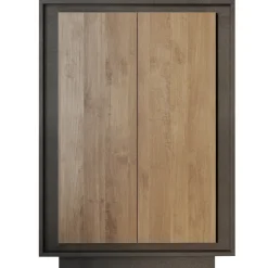 Madia alta 106x171h cm 2 ante antracite rovere scuro Deluxe