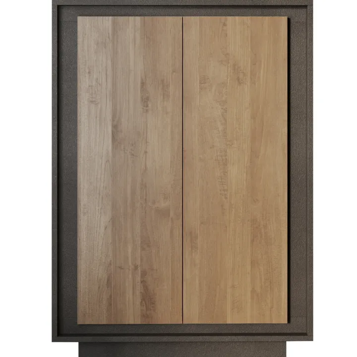 Madia alta 106x171h cm 2 ante antracite rovere scuro Deluxe