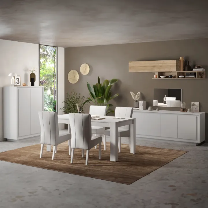 Madia alta 106x171h cm 2 ante bianco opaco Deluxe