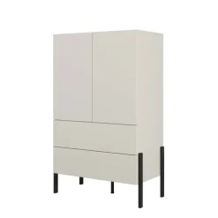 Madia alta 90x150h cm 2 ante 4 cassetti beige cashmere Simple