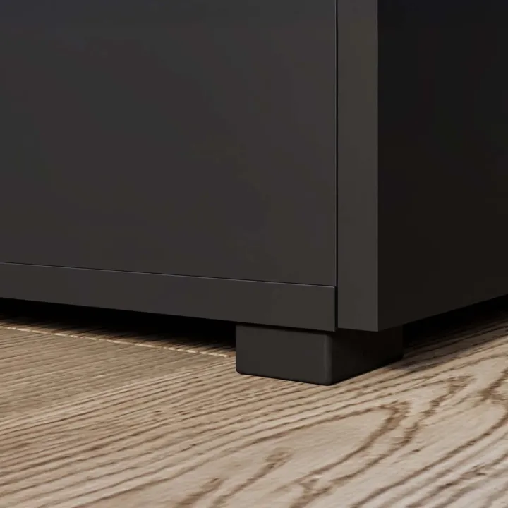 Madia moderna 195x78h cm 4 ante 2 cassetti nero Edge