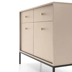 Madia moderna 104x83h cm 2 ante con cassetti soggiorno beige Glory