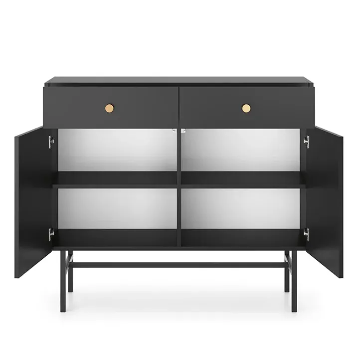 Madia moderna 105x90h cm 2 ante moderna nero Eterna