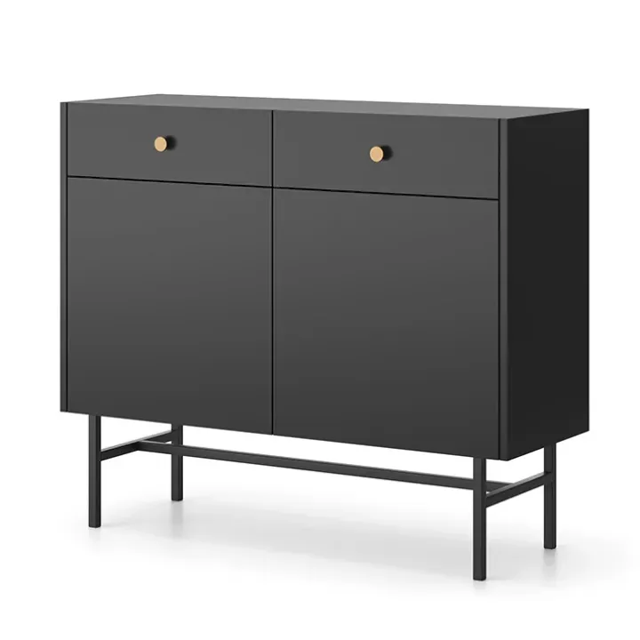 Madia moderna 105x90h cm 2 ante moderna nero Eterna