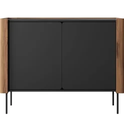 Madia moderna 105x83h cm 2 ante noce nero Wrappy