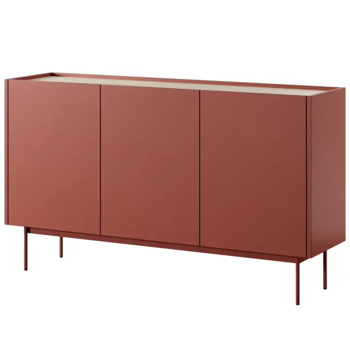 Madia moderna 144x83h cm 3 ante rosso Passion