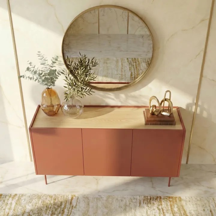 Madia moderna 144x83h cm 3 ante rosso Passion