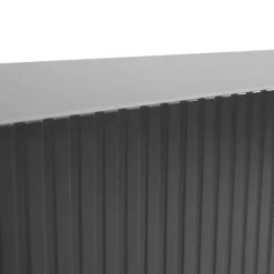 Madia moderna 181x83h cm con camino elettrico cannettato antracite Essence