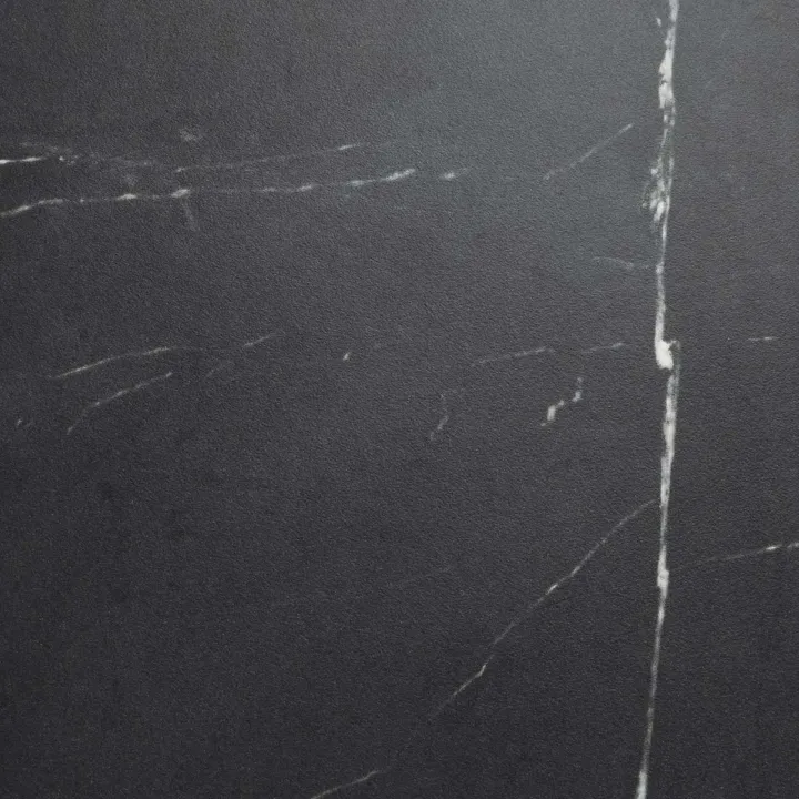 Madia moderna 184x75h cm 2 vani rovere effetto marmo nero Roundi