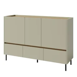 Madia soggiorno 150x105h cm 3 ante 3 cassetti verde rovere chiaro Linfa