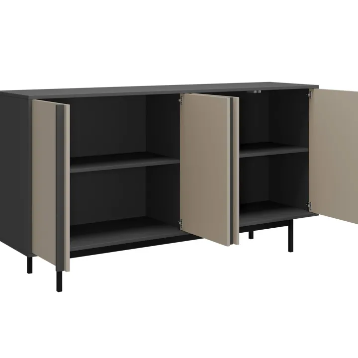 Madia 163x87 cm 4 ante antracite beige Essenzia