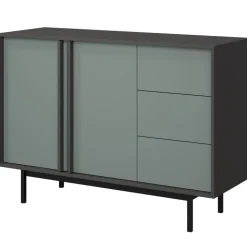Madia 123x87 cm 2 ante 3 cassetti antracite verde Essenzia
