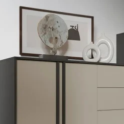 Madia 123x87 cm 2 ante 3 cassetti antracite beige Essenzia