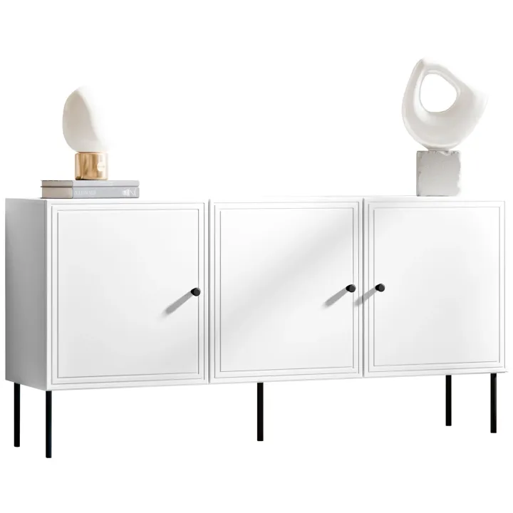 Madia 151x75h cm 3 ante bianco opaco Stark