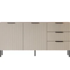 Madia 156x76h cm 2 ante 3 cassetti beige cashmere noce Serenia