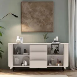 Madia 180x82h cm 2 ante 3 cassetti beige cashmere Lucrezia