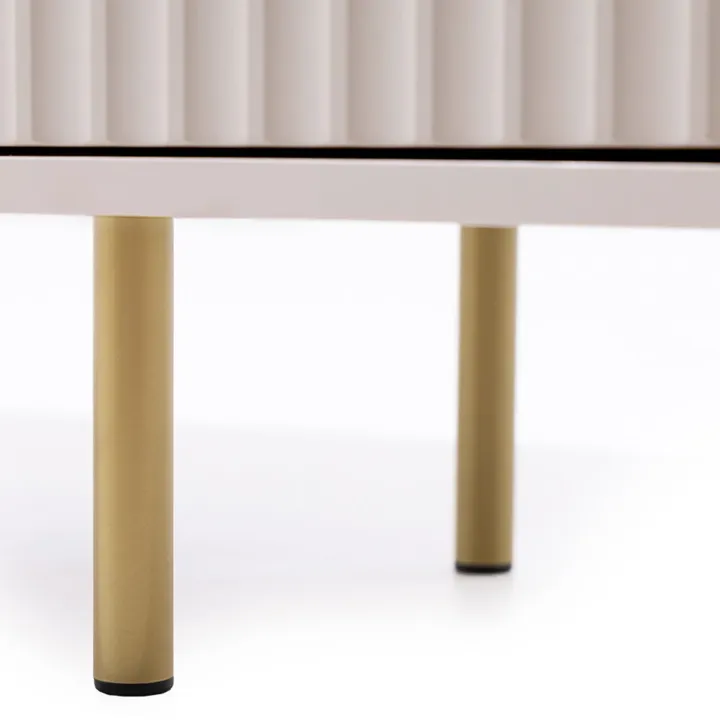 Madia 150x80h cm 2 ante 3 cassetti cannettato moderna beige Vanessa