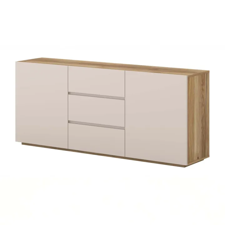 Madia 150x64h cm 2 ante 3 cassetti cashmere rovere Delia
