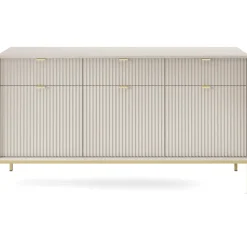 Madia 154x83h cm 3 ante 3 cassetti moderna beige Alisa