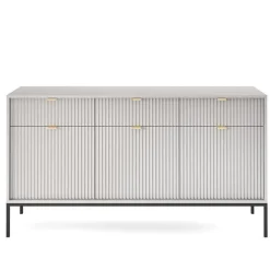 Madia 154x83h cm 3 ante 3 cassetti moderna grigio Alisa