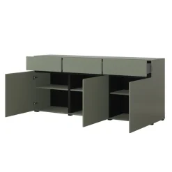 Madia 180x78h cm 3 ante 3 cassetti moderna verde nero Lolla