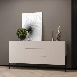 Madia 180x90h cm 2 ante 3 cassetti moderna beige cashmere Simple