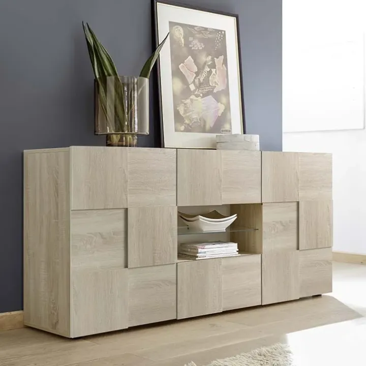Madia 181x84h cm 2 ante 2 cassetti moderna rovere samoa Obsession