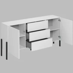Madia 180x90h cm 2 ante 3 cassetti moderna bianco Simple