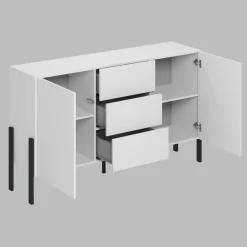 Madia 150x90h cm 2 ante 3 cassetti moderna bianco Simple