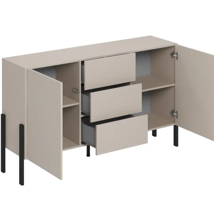 Madia 150x90h cm 2 ante 3 cassetti moderna beige cashmere Simple
