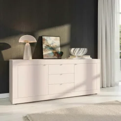 Madia 210x86h cm 2 ante 3 cassetti moderna beige cashmere Eternity