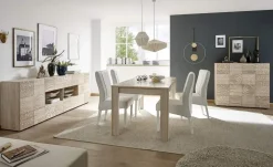 Madia 241x84h cm 2 ante 4 cassetti moderna rovere samoa Paradise