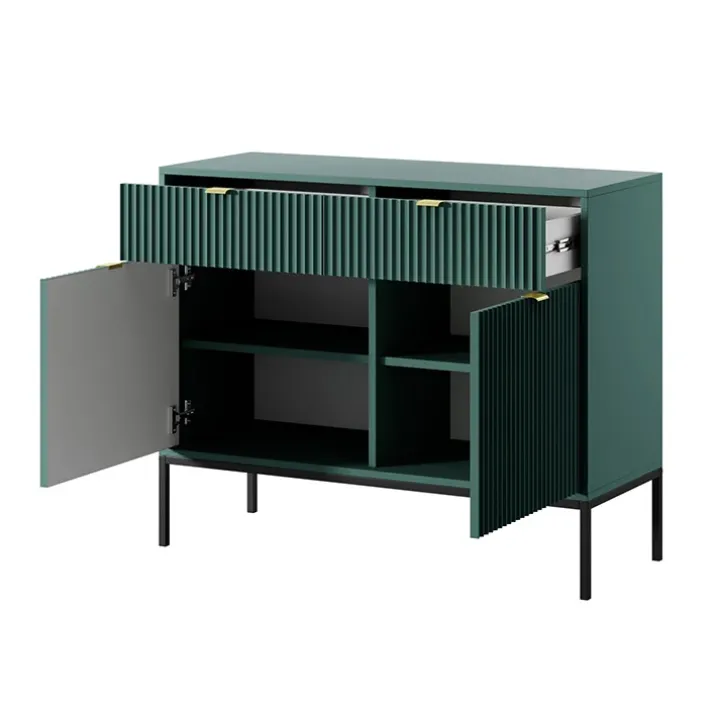 Madia 104x83h cm 2 ante 2 cassetti moderna design verde Alisa