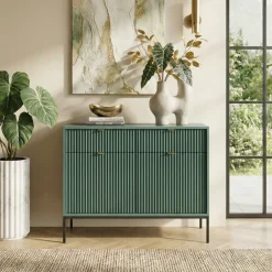 Madia 104x83h cm 2 ante 2 cassetti moderna design verde Alisa