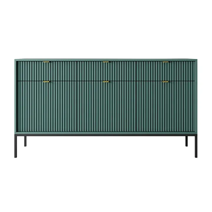 Madia 154x83h cm 3 ante 3 cassetti moderna verde Alisa