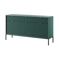 Madia 154x83h cm 3 ante 3 cassetti moderna verde Alisa