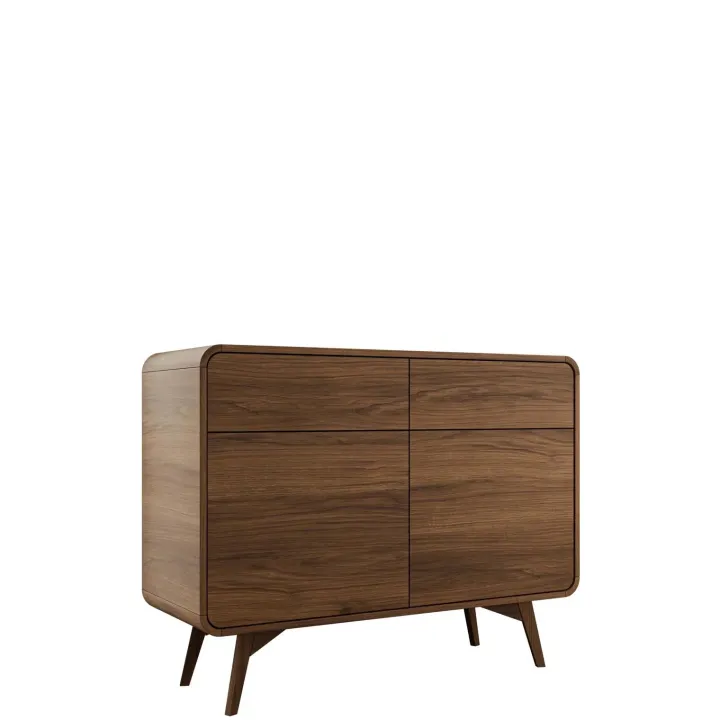 Madia 108x84h cm 2 ante 2 cassetti rovere scuro Walden