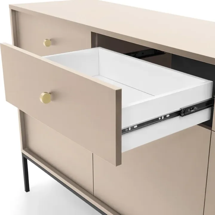 Madia 154x83h cm 3 ante 3 cassetti soggiorno beige Glory