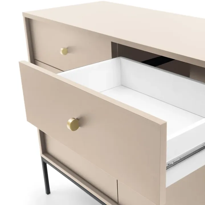 Madia 154x83h cm 3 ante 3 cassetti soggiorno beige Glory