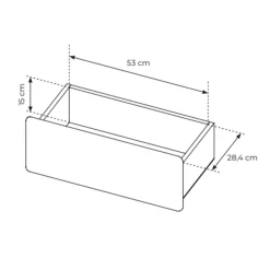 Madia 160x80h cm 2 ante 3 cassetti soggiorno rovere chiaro Mellow