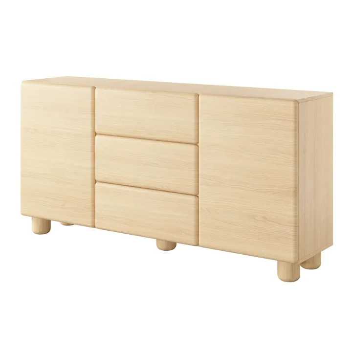 Madia 160x80h cm 2 ante 3 cassetti soggiorno rovere chiaro Mellow