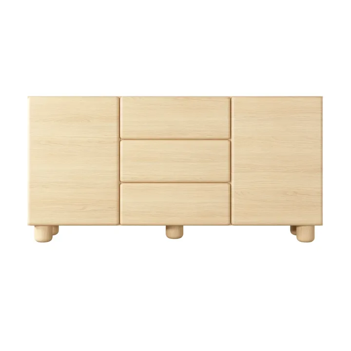Madia 160x80h cm 2 ante 3 cassetti soggiorno rovere chiaro Mellow