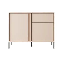 Madia 103x82h cm 2 ante 1 cassetto moderna beige Melly