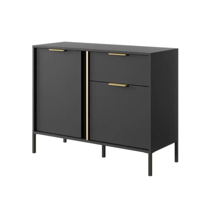 Madia 103x82h cm 2 ante 1 cassetto moderna antracite Nebula