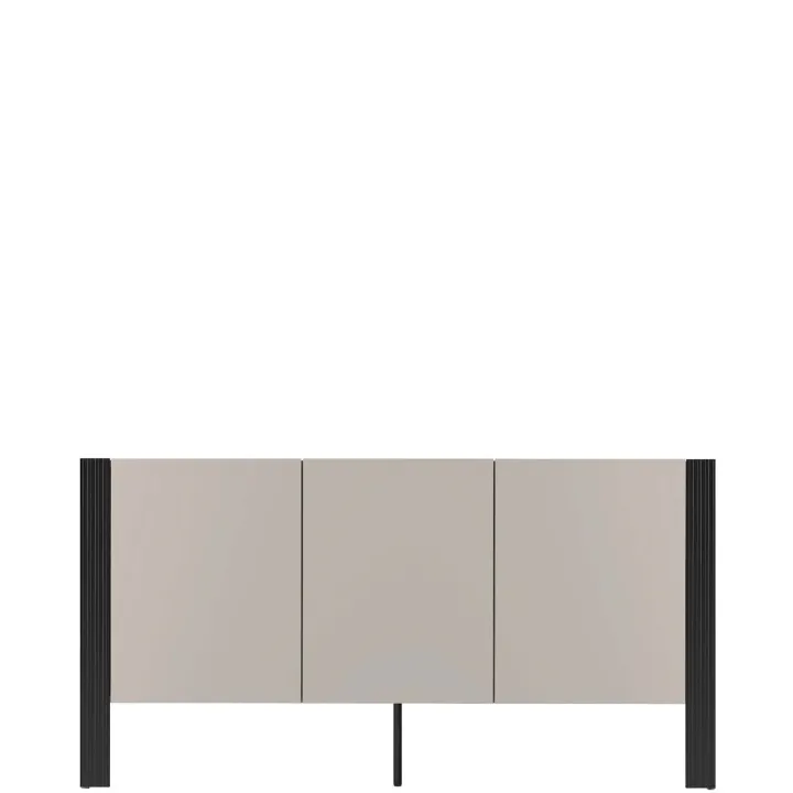 Madia 151x79h cm 3 ante con design scanalato beige cashmere nero Medellín