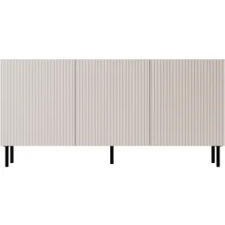 Madia 156x76h cm 3 ante con frontali cannettati beige Ziggy