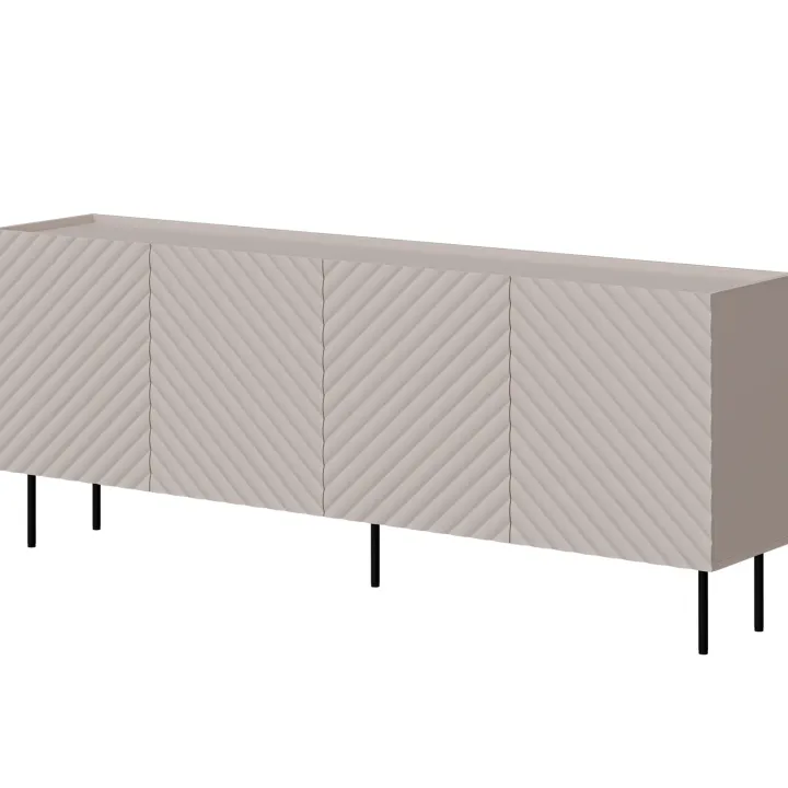 Madia 200x80h cm 4 ante con frontali decorati beige Daniele